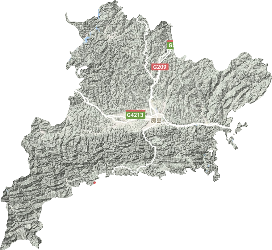 房县地形地图