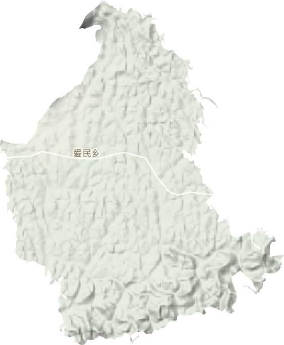 爱民乡地形地图