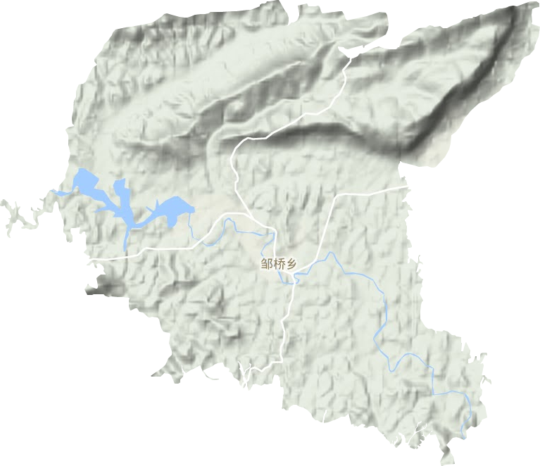 邹桥乡地形地图
