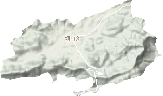 塘山乡地形地图