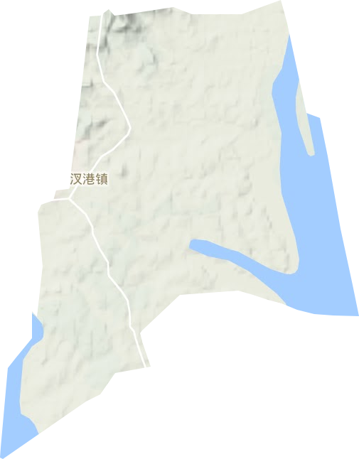 三汊港镇地形地图