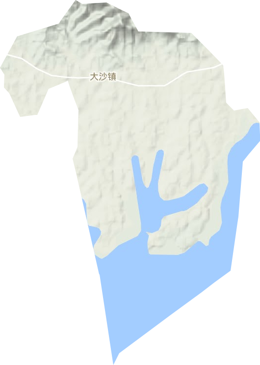 大沙镇地形地图