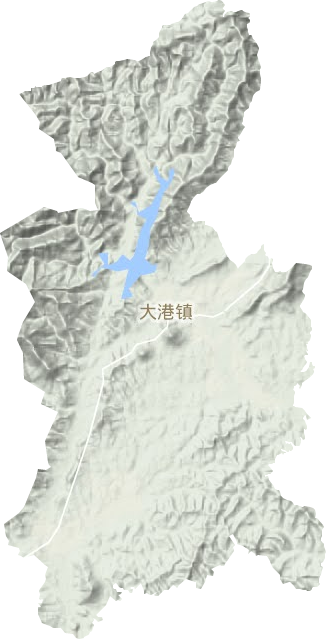 大港镇地形地图