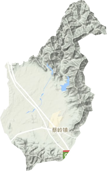 蔡岭镇地形地图