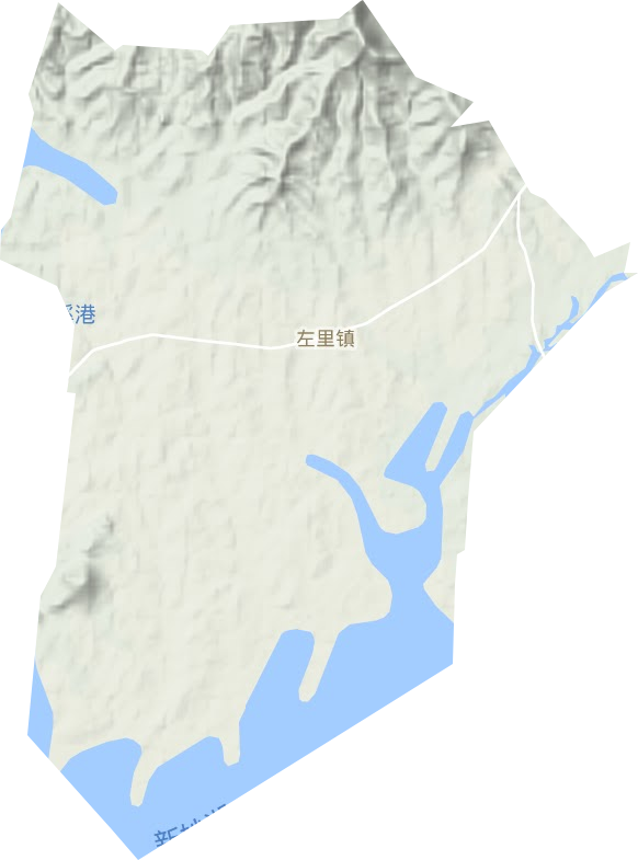 左里镇地形地图