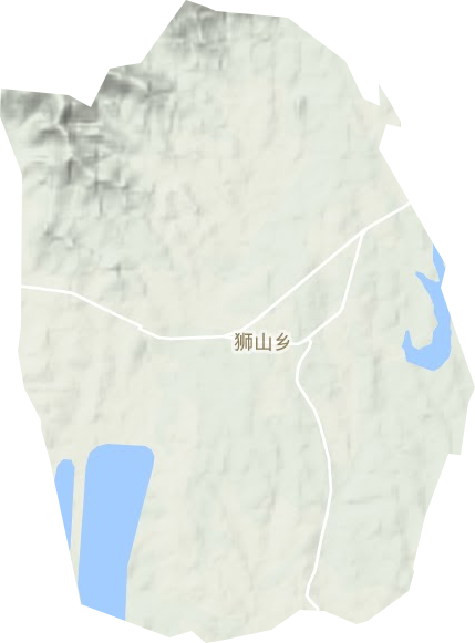 狮山乡地形地图