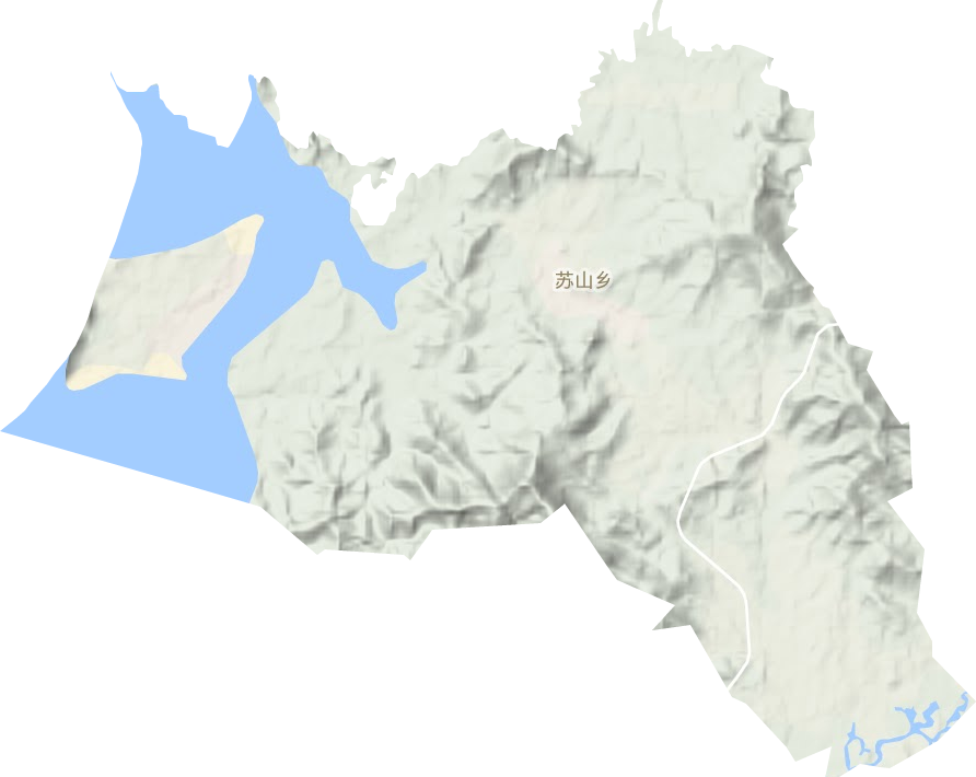 苏山乡地形地图