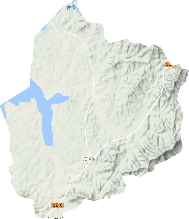 汪墩乡地形地图