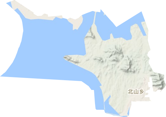 北山乡地形地图