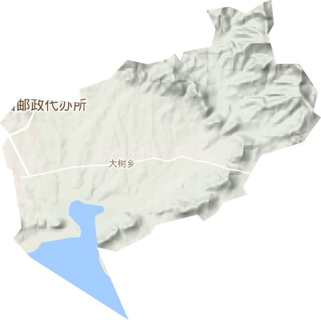 大树乡地形地图