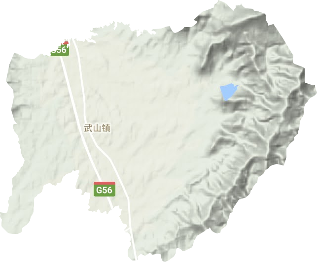 武山镇地形地图