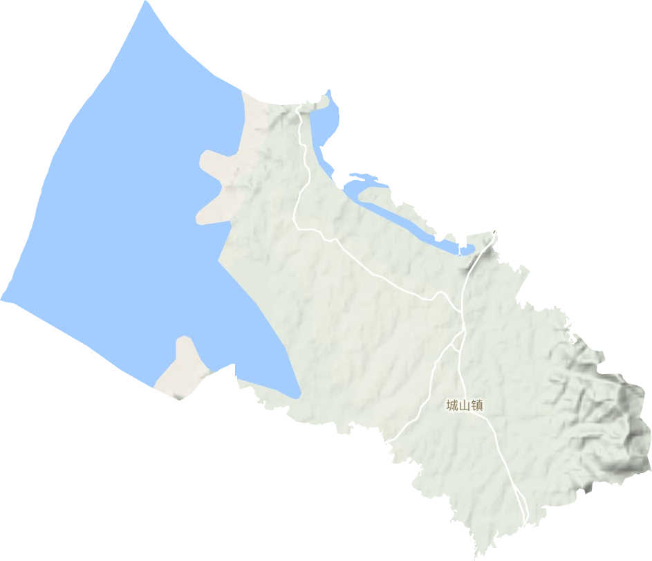 城山镇地形地图
