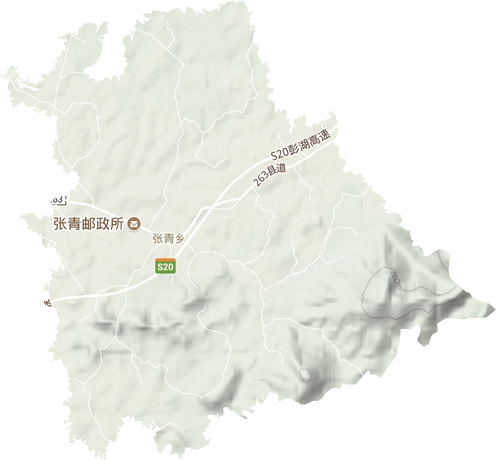 张青乡地形地图