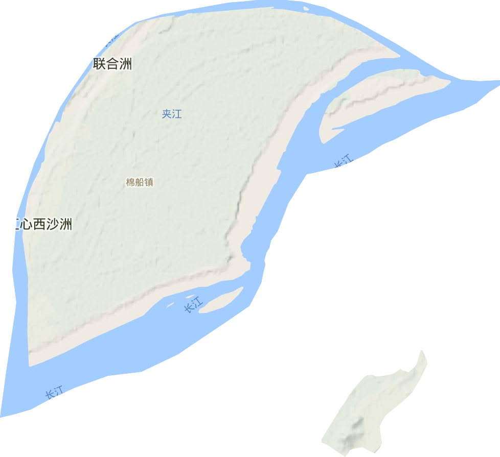 棉船镇地形地图