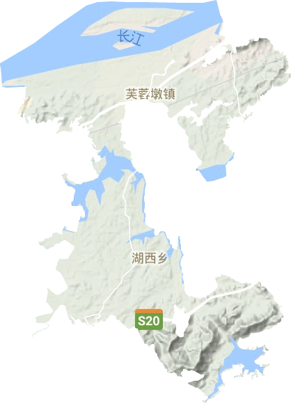 芙蓉墩镇地形地图