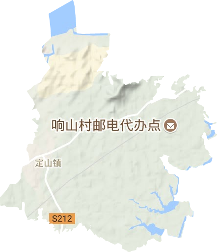 定山镇地形地图