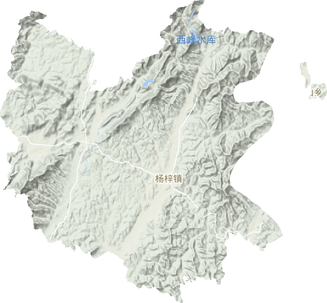 杨梓镇地形地图