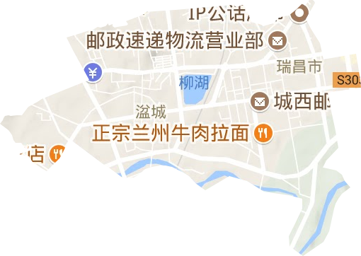 湓城街道地形地图