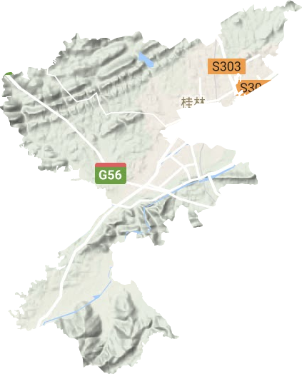 桂林街道地形地图