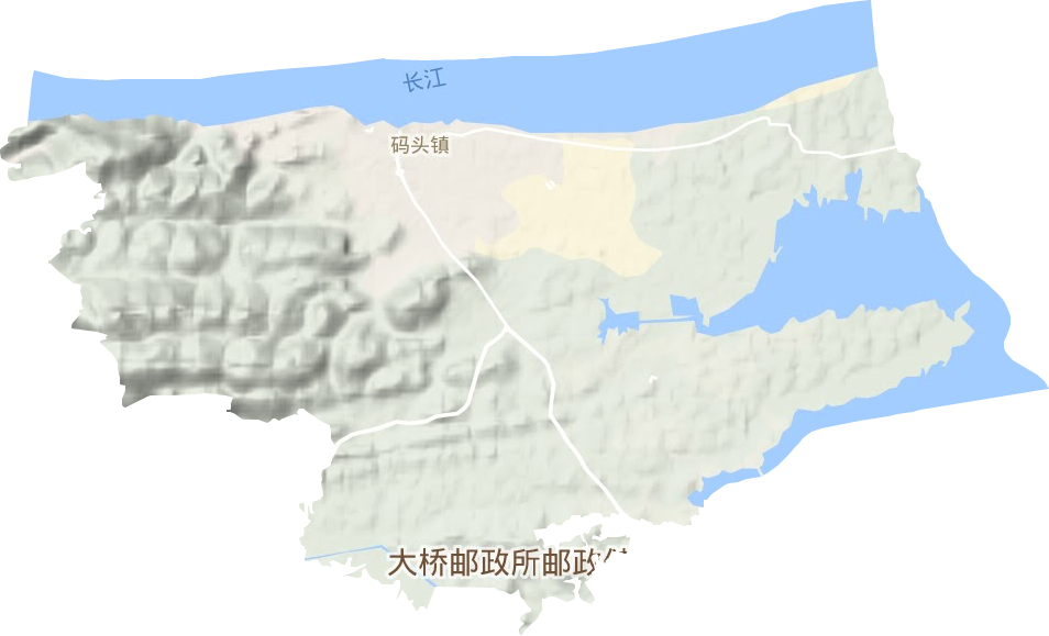 码头镇地形地图
