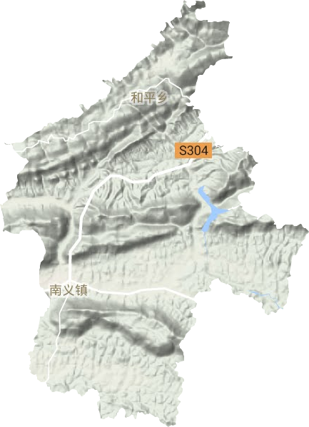 南义镇地形地图