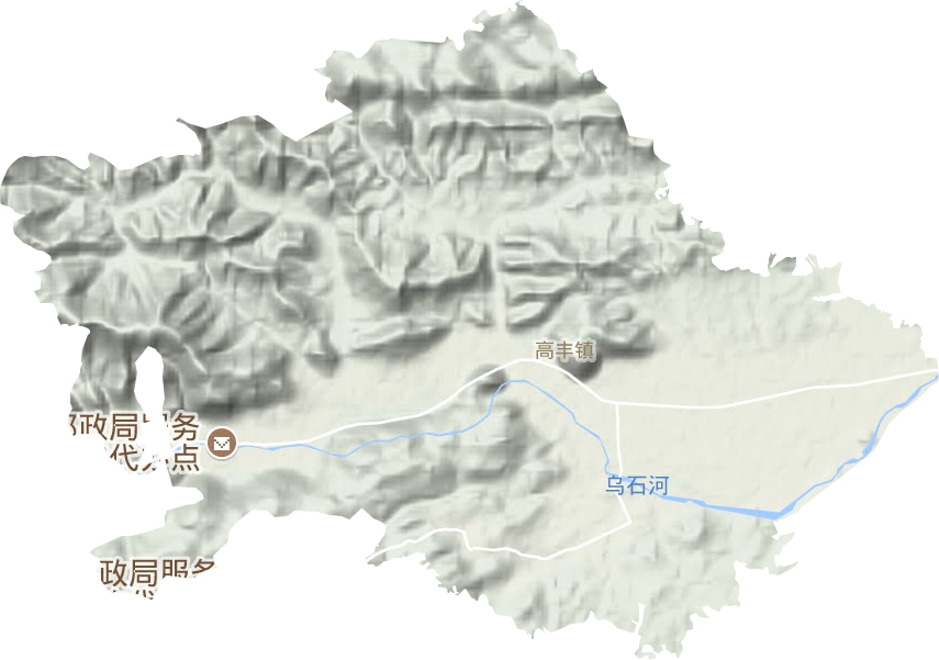 高丰镇地形地图