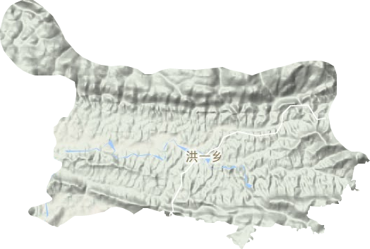 洪一乡地形地图