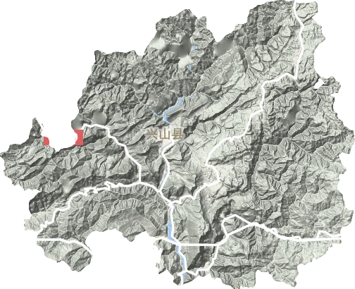 兴山县地形地图