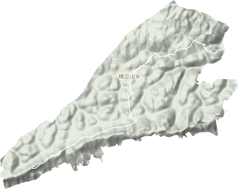 横立山乡地形地图