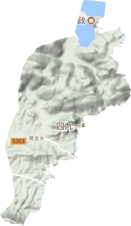 黄金乡地形地图