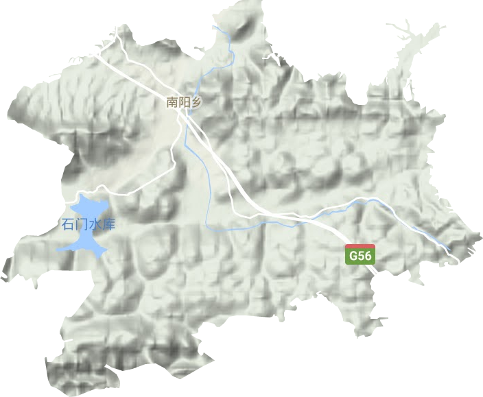 南阳乡地形地图