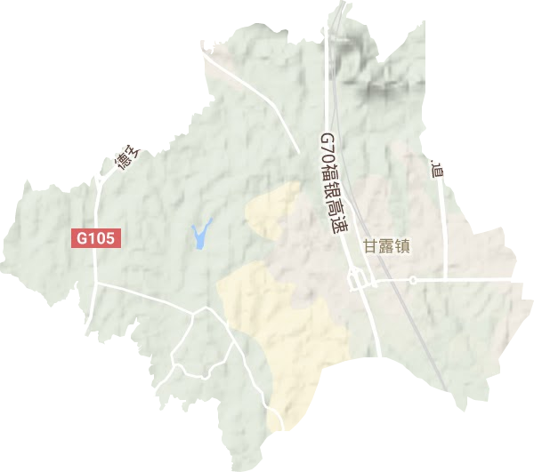 甘露镇地形地图