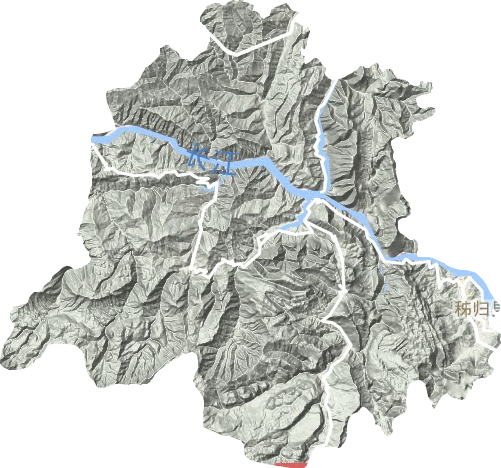 秭归县地形地图