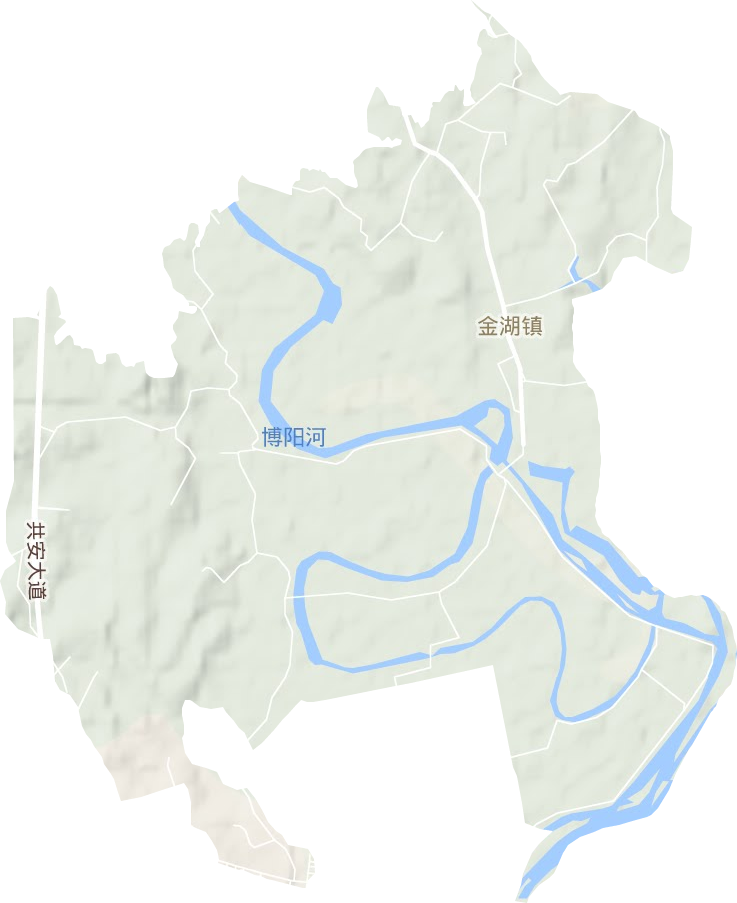 金湖乡地形地图