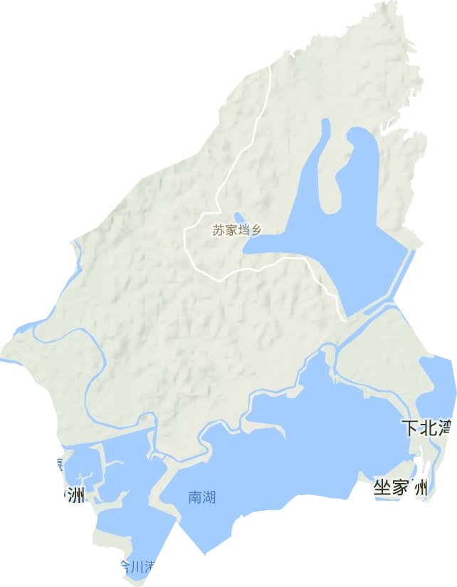 苏家垱乡地形地图