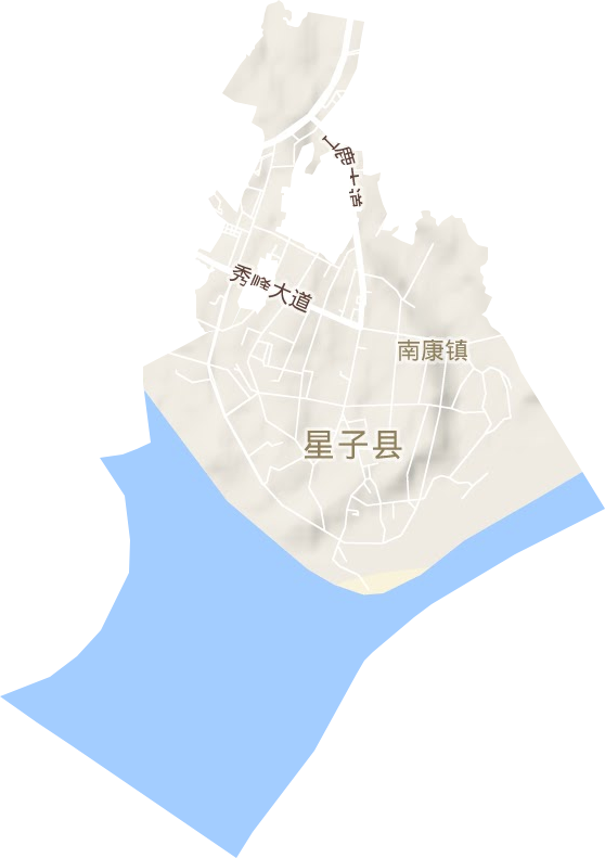 南康镇地形地图