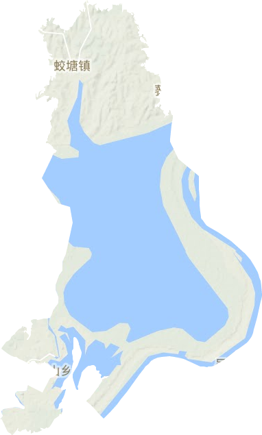 蛟塘镇地形地图