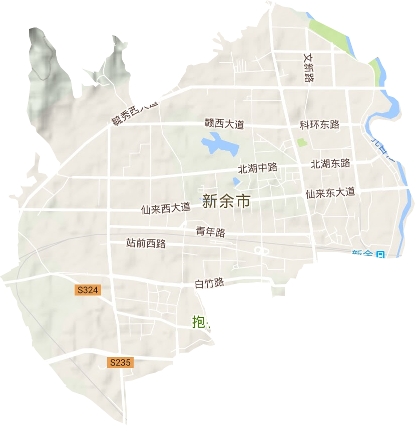 城北街道地形地图