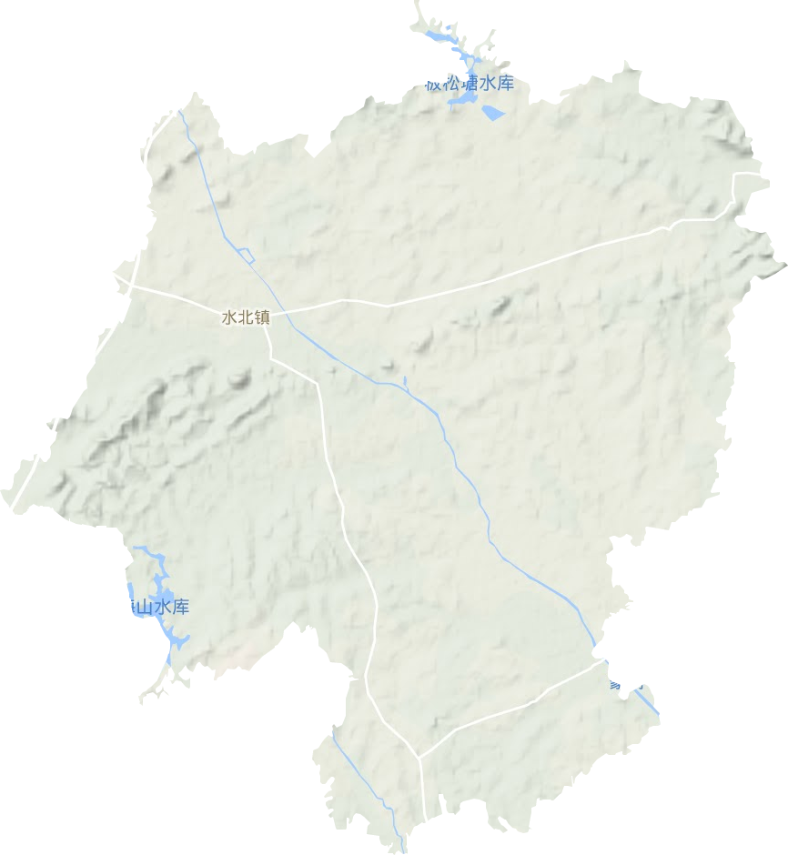 水北镇地形地图