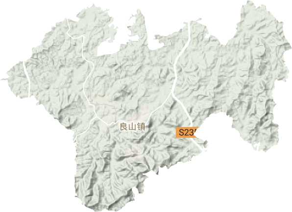 良山镇地形地图