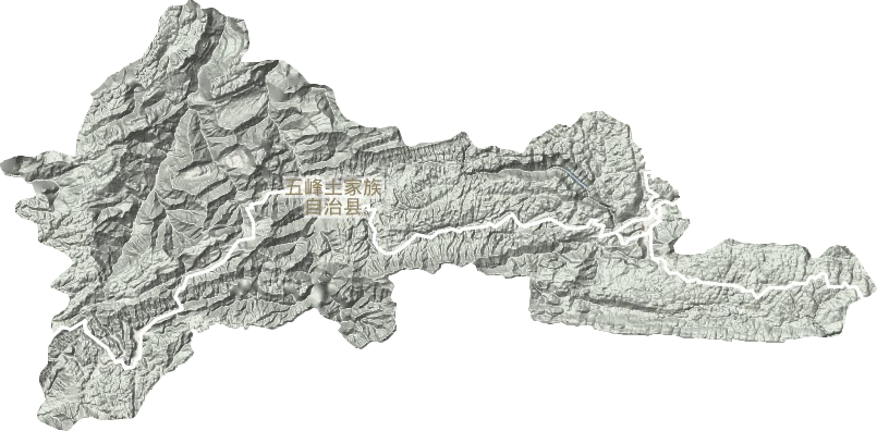 五峰县地形地图
