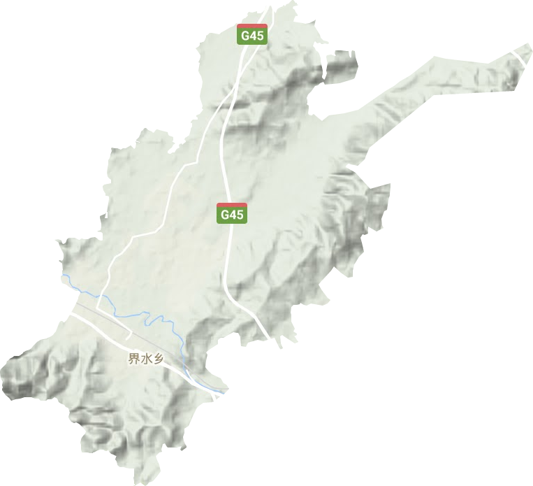 界水乡地形地图