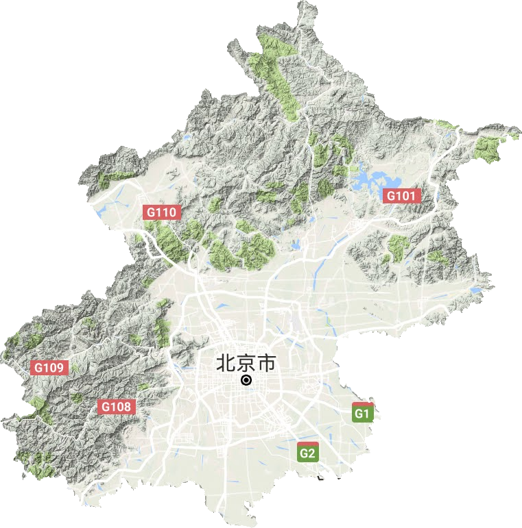 北京市地形地图