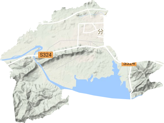 分宜镇地形地图