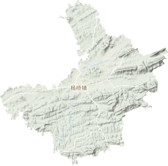 杨桥镇地形地图