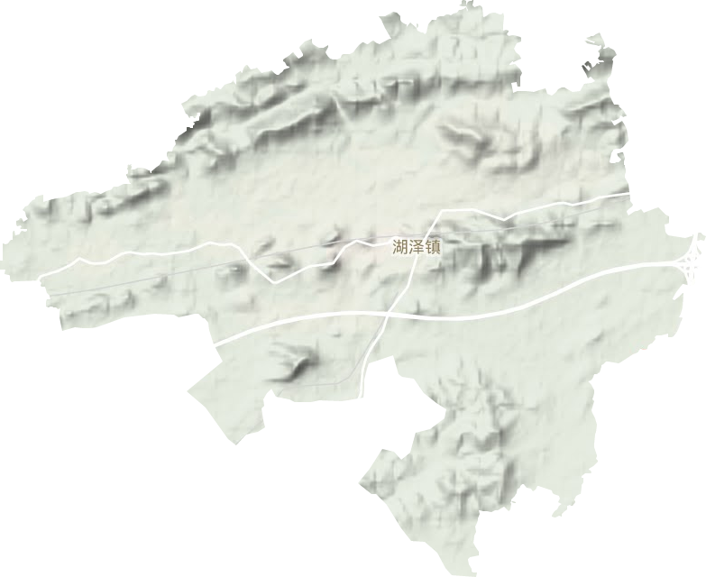 湖泽镇地形地图