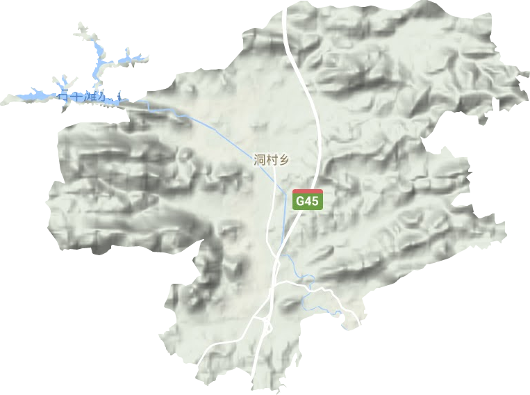 洞村乡地形地图
