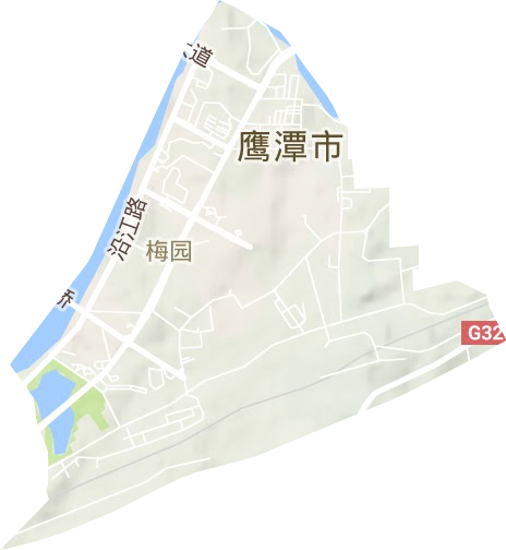 梅园街道地形地图