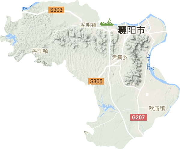 襄城区地形地图