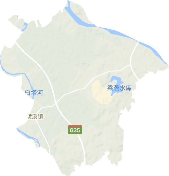 潢溪镇地形地图